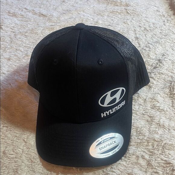 Hyundai Black Snapback Hat NEW